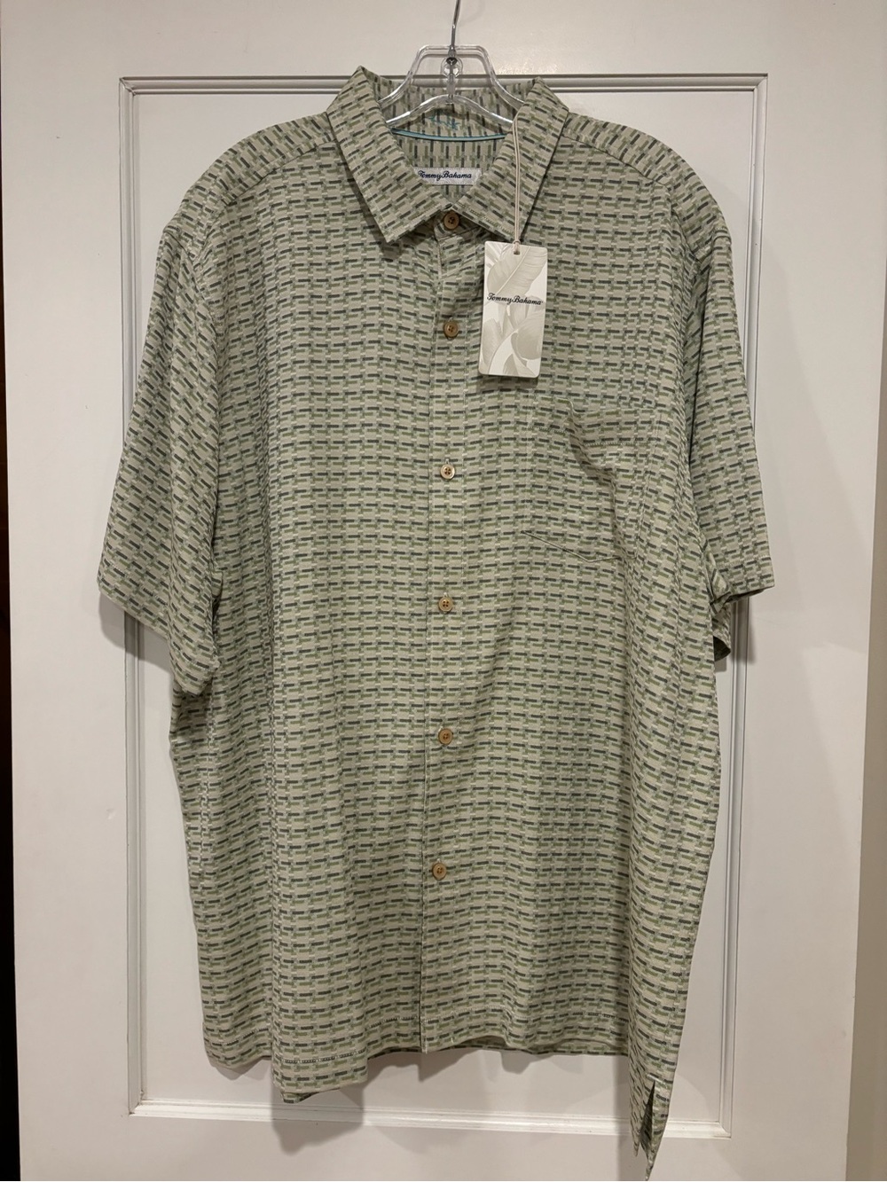 Tommy Bahama NEW Geovanni Geo Silk Camp Shirt Palm Verde Mens XL Resortwear